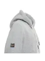 Grauer Superdry Kapuzenpullover mit Logo