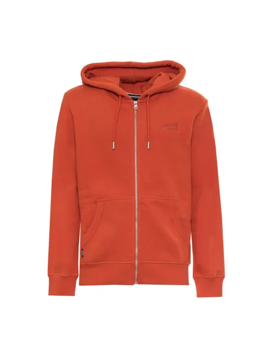 Leuchtend orangefarbener Superdry Kapuzenpullover