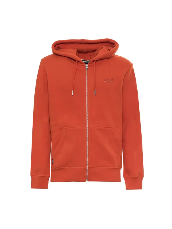 Leuchtend orangefarbener Superdry Kapuzenpullover