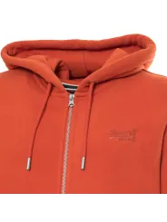 Orange Superdry Kapuzenpullover mit Reißverschluss