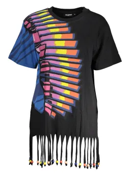 "Desigual Kleid mit Kontrastdetails & Rundhalsausschnitt"