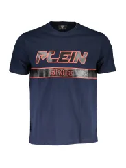 "Plein Sport T-Shirts im Sale | Kurzarm TShirt Rundhals Logo Plein Sport Navy Blau online kaufen"|Planet-Deluxe