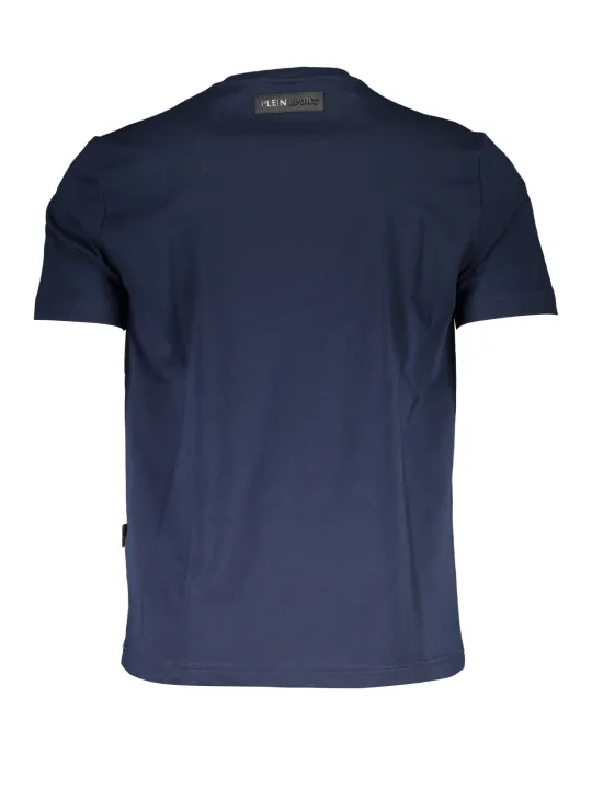 "Plein Sport T-Shirts im Sale | Kurzarm TShirt Rundhals Logo Plein Sport Navy Blau online kaufen"|Planet-Deluxe