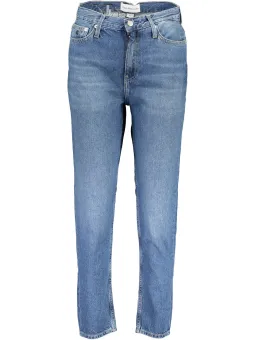 Calvin Klein Damen High Waist Jeans - Verblasster Look, Stickerei