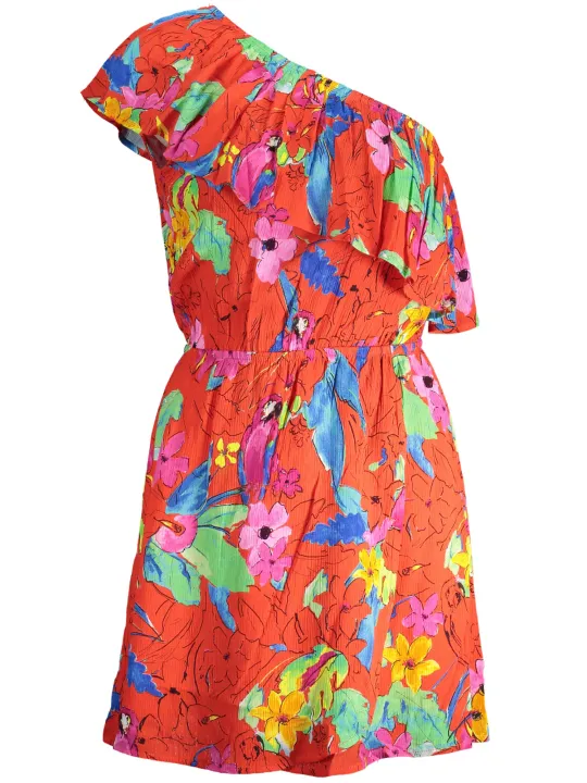 "Desigual Kleider im Sale | Desigual EinSchulterKleid mit Elastischem Bund und Kontrastdetails online kaufen"|Planet-Deluxe