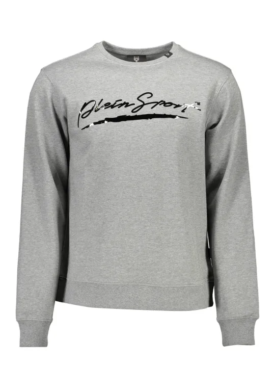 "Plein Sport Sweatshirts im Sale | Plein Sport Sweatshirt Grau Logo Rundhals  online kaufen"|Planet-Deluxe