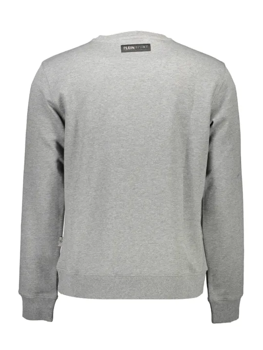 "Plein Sport Sweatshirts im Sale | Plein Sport Sweatshirt Grau Logo Rundhals  online kaufen"|Planet-Deluxe