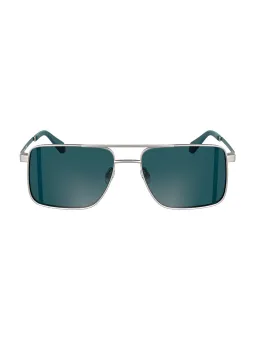 "Calvin Klein Sonnenbrille Blau Eckig 58mm Metallrahmen"