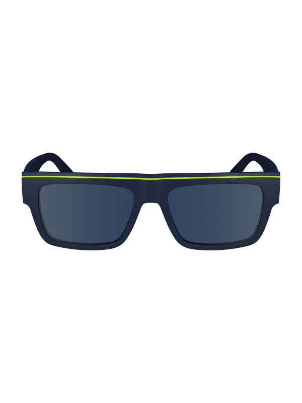 "Calvin Klein Sonnenbrillen im Sale | Calvin Klein Blaue Rechteckbrille mit Kontrastdetails online kaufen"|Planet-Deluxe