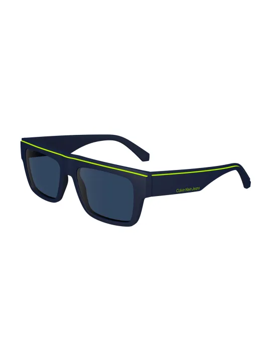 "Calvin Klein Sonnenbrillen im Sale | Calvin Klein Blaue Rechteckbrille mit Kontrastdetails online kaufen"|Planet-Deluxe