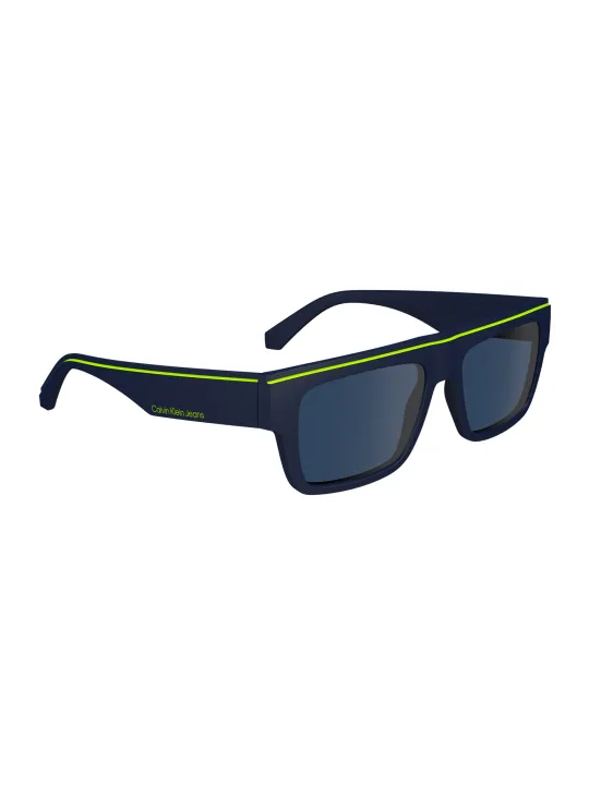 "Calvin Klein Sonnenbrillen im Sale | Calvin Klein Blaue Rechteckbrille mit Kontrastdetails online kaufen"|Planet-Deluxe