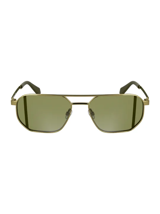 "Calvin Klein Sonnenbrillen im Sale | Calvin Klein Sonnenbrille Eckig Grün Metallrahmen 56mm online kaufen"|Planet-Deluxe