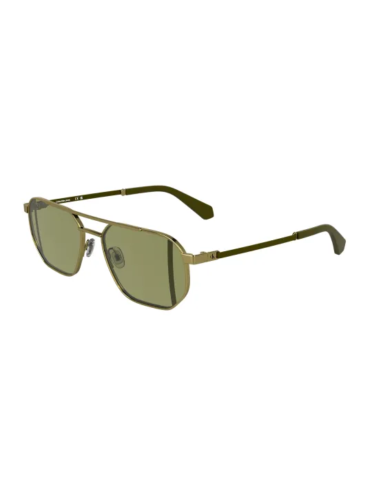 "Calvin Klein Sonnenbrillen im Sale | Calvin Klein Sonnenbrille Eckig Grün Metallrahmen 56mm online kaufen"|Planet-Deluxe