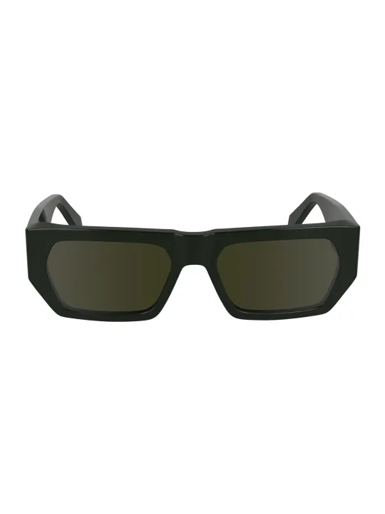 "Calvin Klein Sonnenbrillen im Sale | Calvin Klein BioAcetat Sonnenbrille Grün Rechteckig 55mm online kaufen"|Planet-Deluxe