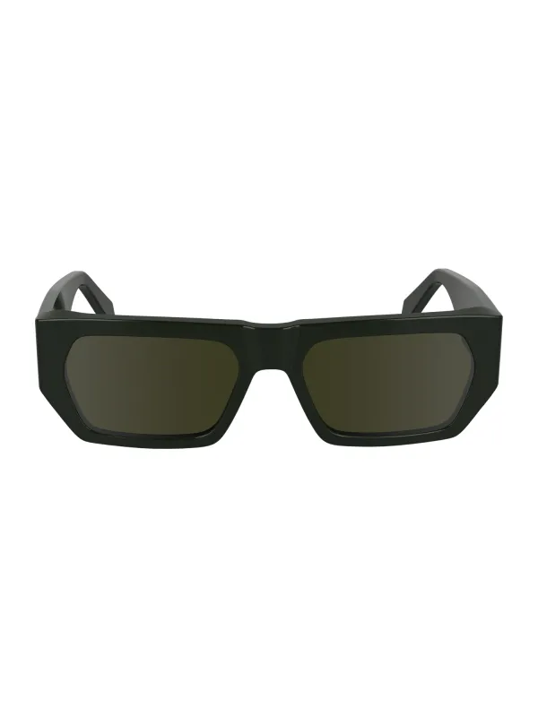 "Calvin Klein Sonnenbrillen im Sale | Calvin Klein BioAcetat Sonnenbrille Grün Rechteckig 55mm online kaufen"|Planet-Deluxe