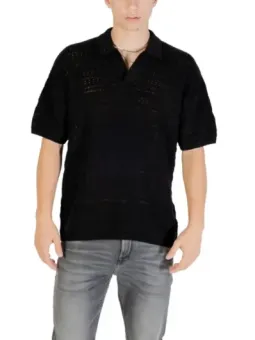 "Eleganter Kurzarm V-Pullover Schwarz für Herbst/Winter"