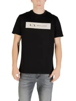 "Armani Exchange Herren T-Shirt Schwarz, Herbst/Winter"