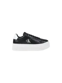 Calvin Klein Damen Plateau Sneaker Schwarz Leder