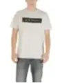 "Armani Exchange T-Shirts im Sale | Armani Exchange Herren TShirt Beige Druck Herbst Winter online kaufen"|Planet-Deluxe