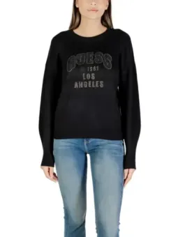 "Stylischer Guess Damenpullover Schwarz mit Rundhals"