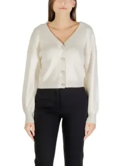 GUESS Damen Cardigan Beige V-Ausschnitt, Herbst/Winter 2023