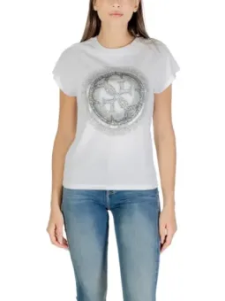 Guess Damen T-Shirt Weiß, Print, 100% Baumwolle - Neu!