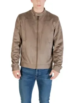 "Stylische Guess Herrenjacke Beige für Herbst/Winter"