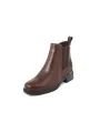 Braune Leder Chelsea-Stiefeletten Braun