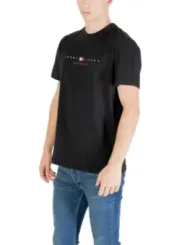 "Tommy Hilfiger Jeans T-Shirts im Sale | Tommy Hilfiger Herbst TShirt Schwarz BioBaumwolle online kaufen"|Planet-Deluxe