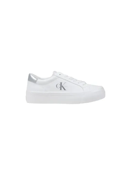 "Calvin Klein Jeans Sneakers im Sale | Calvin Klein Silberne Damen Herbst Sneakers online kaufen"|Planet-Deluxe