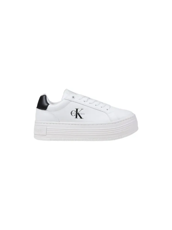 "Calvin Klein Jeans Sneakers im Sale | Calvin Klein Jeans Damen Plateau-Sneakers in Weiß - Herbst/Winter Kollektion, 100% Leder, Modell YW0YW01878 online kaufen"|Planet-Deluxe