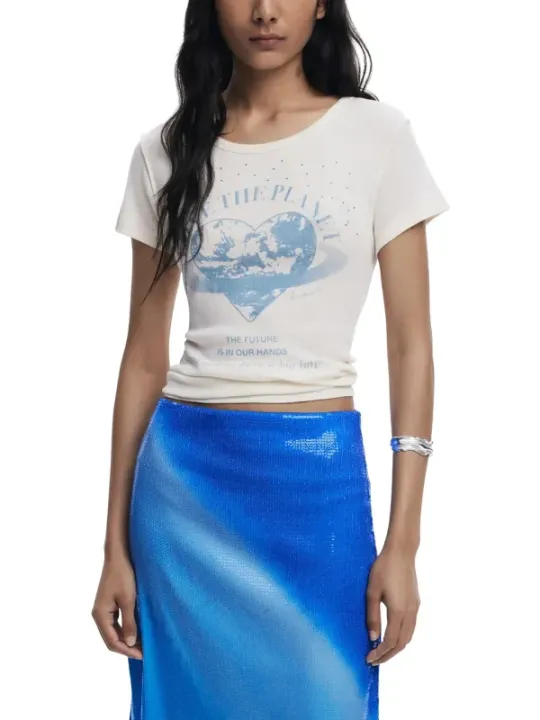 "Desigual T-Shirt im Sale | Desigual - Desigual T-Shirt Donna online kaufen"|Planet-Deluxe