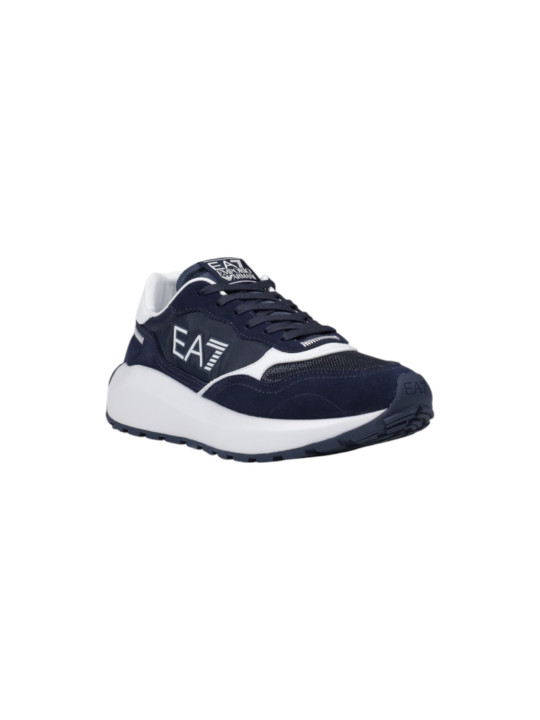 Navy EA7 gerippte Laufsneaker