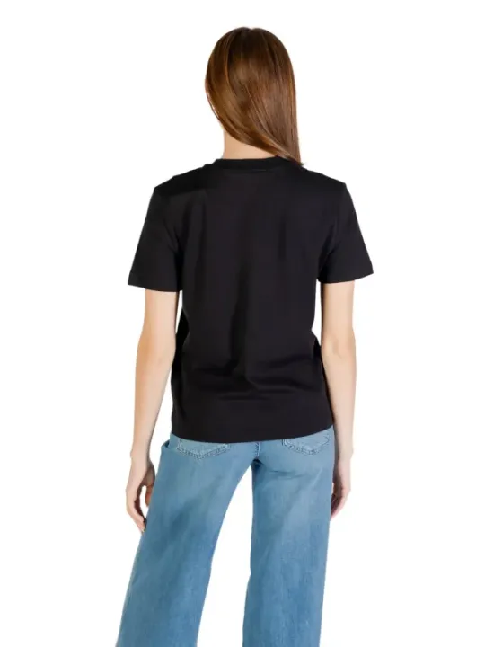 "Calvin Klein Jeans T-Shirts im Sale | Calvin Klein Damen TShirt Schwarz Druck HerbstWinter online kaufen"|Planet-Deluxe