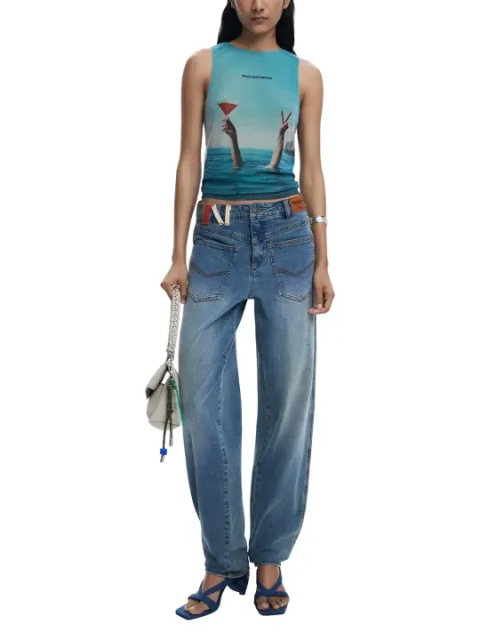 "Desigual Tank-Tops im Sale | Desigual - Desigual Canotta Donna online kaufen"|Planet-Deluxe