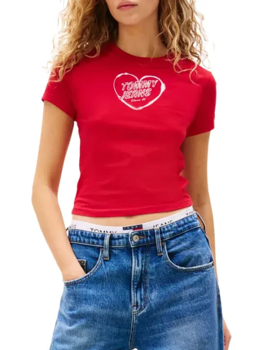 "Tommy Hilfiger Jeans T-Shirt im Sale | Tommy Hilfiger Jeans - Tommy Hilfiger Jeans T-Shirt Donna online kaufen"|Planet-Deluxe