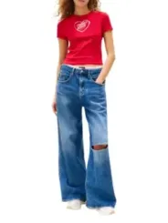 "Tommy Hilfiger Jeans T-Shirt im Sale | Tommy Hilfiger Jeans - Tommy Hilfiger Jeans T-Shirt Donna online kaufen"|Planet-Deluxe