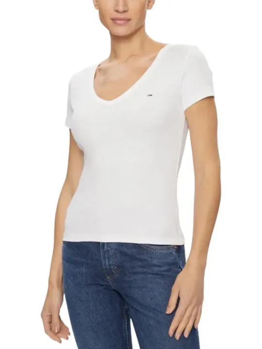 "Tommy Hilfiger Jeans T-Shirt im Sale | Tommy Hilfiger Jeans - Tommy Hilfiger Jeans T-Shirt Donna online kaufen"|Planet-Deluxe