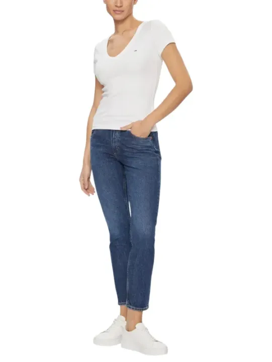 "Tommy Hilfiger Jeans T-Shirt im Sale | Tommy Hilfiger Jeans - Tommy Hilfiger Jeans T-Shirt Donna online kaufen"|Planet-Deluxe