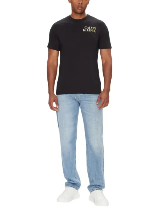 "Calvin Klein Jeans T-Shirts im Sale | Calvin Klein Herren TShirt Schwarz Druck HerbstWinter online kaufen"|Planet-Deluxe
