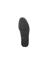 Schwarze Leder Stiefeletten mit Schnalle
