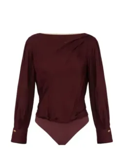 "Elegante Bordeaux Bluse von Elisabetta Franchi – HW Kollektion"
