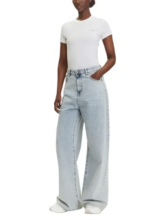 "Tommy Hilfiger Jeans T-Shirt im Sale | Tommy Hilfiger Jeans - Tommy Hilfiger Jeans T-Shirt Donna online kaufen"|Planet-Deluxe