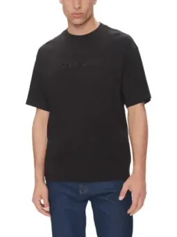"Calvin Klein Herren T-Shirt Schwarz 100% Baumwolle"