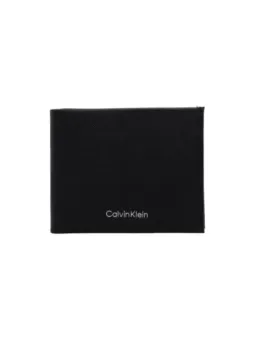 Calvin Klein Herren Leder Brieftasche Schwarz - Elegant