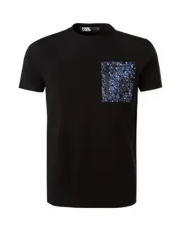 Karl Lagerfeld Herren T-Shirt Bunt/Schwarz Frühjahr/Sommer