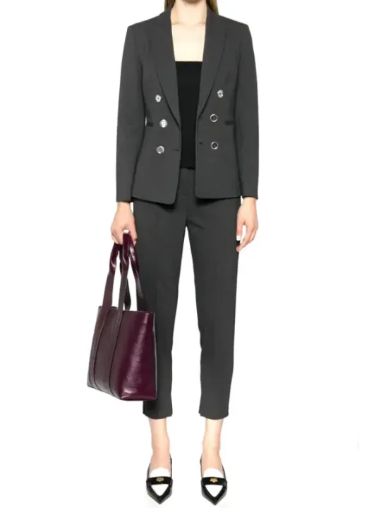 "Pinko Blazer im Sale | Pinko Damen Herbst Winter Kostümjacke Grau online kaufen"|Planet-Deluxe