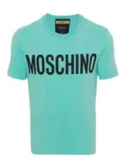 "Moschino T-Shirts im Sale | Moschino Herren TShirt Azurblau Frühling Sommer online kaufen"|Planet-Deluxe