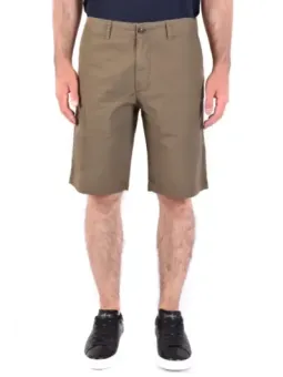 Woolrich Herren Bermuda Grün - Baumwolle, Stilvoll & Bequem