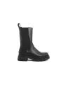 Schwarze Leder Chelsea Stiefeletten
